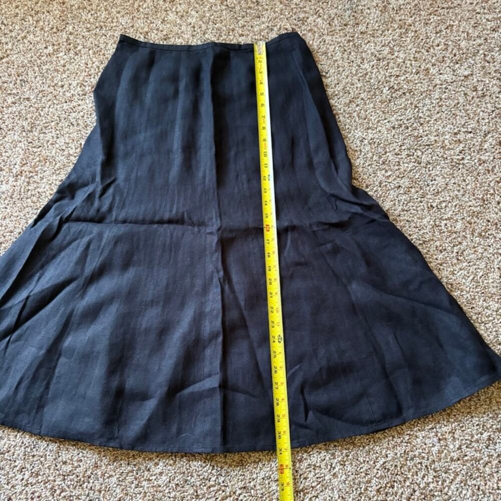 Talbots Petites 100% Irish Linen Fit and Flare Midi Womens sz 10 Gray Quiet Lux - Picture 5 of 8
